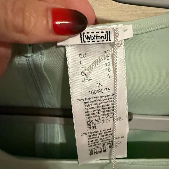 NWT Wolford Cold Shoulder Winter Green Warm Up Jumpsuit - Picture 10 of 10